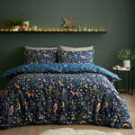 Temno modra posteljnina za zakonsko posteljo 200x200 cm Enchanted Twilight – Catherine Lansfield