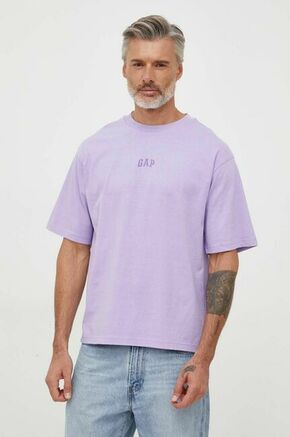 Bombažna kratka majica GAP vijolična barva - vijolična. Kratka majica iz kolekcije GAP