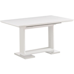 GENT raztegljiva miza NIKA III, 120-170 cm, bela visok sijaj