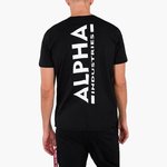 Bombažna kratka majica Alpha Industries Koszulka Alpha Industries Backprint T 128507 03 črna barva - črna. Lahkotna kratka majica iz kolekcije Alpha Industries, izdelana iz pletenine, prijetne na optip. Model iz izjemno udobne bombažne tkanine,...