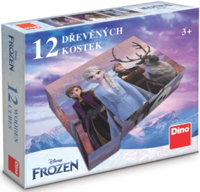 Lesene licenčne kocke Frozen II - 12 kock