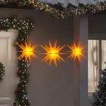 Vidaxl Božične svetilke LED 3 kosi zložljive rumene