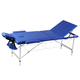 vidaXL Sklopivi masažni stol s aluminijskim okvirom, 3 zone, plavi