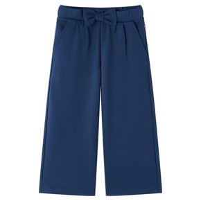 VidaXL Otroške hlače s širokimi hlačnicami mornarsko modre 104