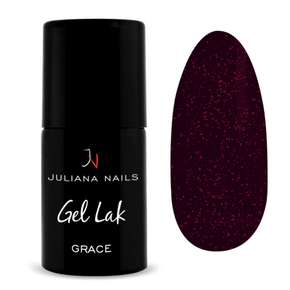 Juliana Nails Gel Lak Grace rdeča z bleščicami No.440 6ml