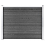vidaXL Ograjni panel WPC 180x146 cm črn