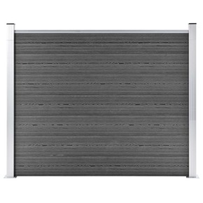 VidaXL Ograjni panel WPC 180x146 cm črn