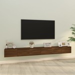 vidaXL Komplet TV omaric 3-delni rjav hrast konstruiran les