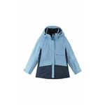 Otroška smučarska jakna Reima Hepola - modra. Otroška smučarska jakna iz kolekcije Reima. Delno podložen model, izdelan iz vodoodpornega materiala z visoko zračnostjo.