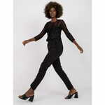 ITALY MODA Ženske hlače z ravnimi nogami HIDALGO black DHJ-SP-13926.02_383612 S