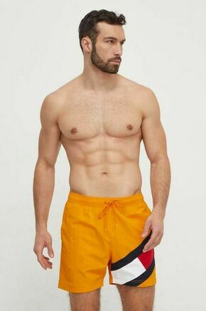 Kopalne kratke hlače Tommy Hilfiger oranžna barva - oranžna. Kopalne kratke hlače iz kolekcije Tommy Hilfiger