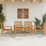 vidaXL Vrtna lounge garnitura 5-delna trden akacijev les