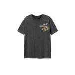 Bombažna kratka majica Desigual x Disney moška, črna barva - črna. Kratka majica iz kolekcije Desigual, izdelana iz vzorčaste pletenine. Model iz zračne bombažne tkanine.