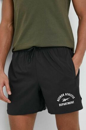 Kratke hlače za vadbo Reebok črna barva - črna. Kratke hlače za vadbo iz kolekcije Reebok. Model izdelan iz materiala