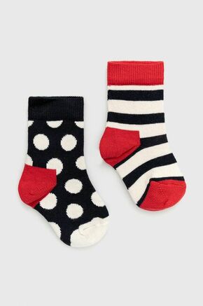 Otroške nogavice Happy Socks - mornarsko modra. Nogavice iz kolekcije Happy Socks. Model izdelan iz elastičnega