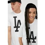 Bombažna kratka majica 47brand Mlb Los Angeles Dodgers bela barva - bela. Kratka majica iz kolekcije 47brand. Model izdelan iz tanke, elastične pletenine.