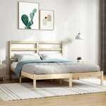 shumee Okvir za posteljo iz masivnega lesa, 120x190 cm, dvoposteljna