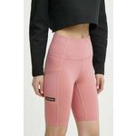 Kratke hlače Columbia Painted Peak ženske, roza barva, 2076061 - roza. Kratke hlače iz kolekcije Columbia, izdelane iz gladke pletenine. Izdelek vsebuje reciklirana vlakna.