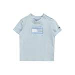 Kratka majica za dojenčka Tommy Hilfiger - modra. Kratka majica iz kolekcije Tommy Hilfiger. Model izdelan iz tanke, rahlo elastične pletenine.