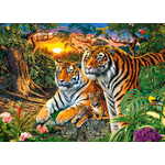 Aga CASTORLAND Puzzle 180 kosov - Družina tigrov