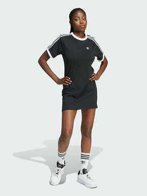 Adidas Vsakodnevna obleka 3-Stripes IU2534 Črna Loose Fit