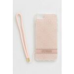Etui za telefon Guess Iphone Se 2022 / Se 2020 / 7/ 8 roza barva - roza. Etui za IPhone iz kolekcije Guess. Model izdelan iz vzorčaste tkanine.