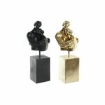 NEW Okrasna Figura DKD Home Decor Par Črna Zlat 15,5 x 13,5 x 37,5 cm (2 kosov)