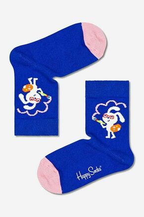 Nogavice Happy Socks Painting Bunny KPBN01-6300 - modra. Otroške visoke nogavice iz kolekcije Happy Socks. Model izdelan iz elastičnega materiala.