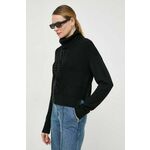 Volnen pulover Liu Jo ženski, črna barva - črna. Pulover iz kolekcije Liu Jo. Model izdelan iz srednje debele pletenine. Material z optimalno elastičnostjo zagotavlja popolno svobodo gibanja.