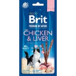 Priboljšek Brit Premium by Nature Cat piščanec in pečenka, palčke 3 kos