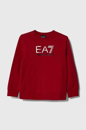 Otroški pulover EA7 Emporio Armani rdeča barva - rdeča. Otroški pulover iz kolekcije EA7 Emporio Armani
