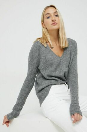 Jacqueline de Yong Ženski pulover JDYELANORA 15207823 Dark Grey Melange (Velikost L)