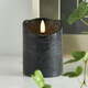 Črna LED sveča iz voska Star Trading Flamme Rustic, višina 10 cm