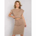 BASIC FEEL GOOD Ženska obleka plus size GISELLE siva RV-SK-6321.93_363126 2XL