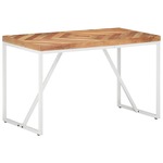 shumee Jedilna miza 120x60x76 cm trden akacijev in mangov les