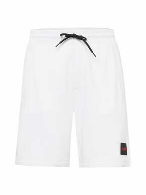Bombažne kratke hlače HUGO bela barva - bela. Kratke hlače iz kolekcije HUGO. Model izdelan iz prožnega materiala