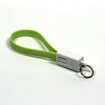 Logo Kabel USB (2.0), USB A moški - microUSB moški, 0,2 m, svetlozelen, blister, obesek za ključe