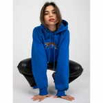 Ex moda Ženska bluza s kapuco PEGGY temno modra EM-BL-651.99_384567 Univerzalni