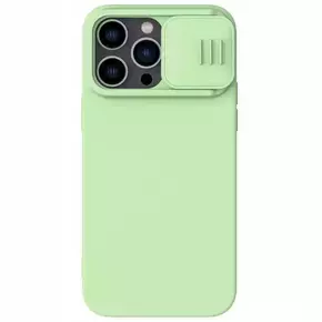 Nillkin camshield magnetni silikonski ovitek iPhone 14 pro max magnetni magsafe ovitek s pokrovom za kamero zelen
