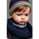 Otroška kapa, šal in rokavice Mayoral mornarsko modra barva - mornarsko modra. Otroški kapa, šal in rokavice iz kolekcije Mayoral. Model izdelan iz pletenine s primesjo volne.