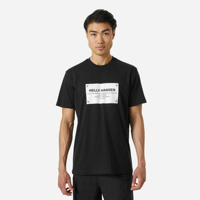 Bombažna kratka majica Helly Hansen črna barva - črna. Kratka majica iz kolekcije Helly Hansen. Model izdelan iz elastične pletenine. Visokokakovosten