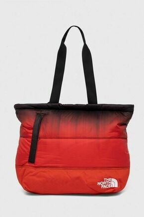 Torbica The North Face rdeča barva - rdeča. Velika nakupovalna torbica iz kolekcije The North Face. Model na zapenjanje