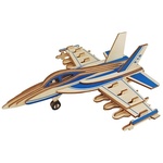 Woodcraft lesena 3D sestavljanka lovsko letalo F18