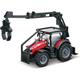Bburago Farm Traktor 10cm Massey Ferguson 8740S - gozdarski traktor