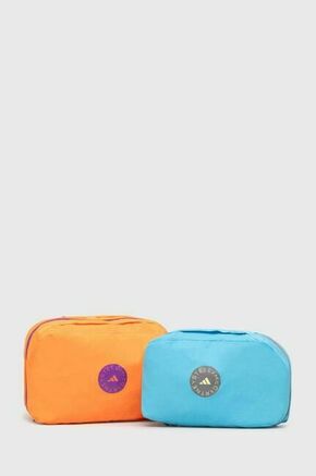 Kozmetična torbica adidas by Stella McCartney 2-pack oranžna barva - oranžna. Kozmetična torbica iz kolekcije adidas by Stella McCartney. Model izdelan iz trpežnega materiala.