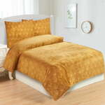 Oker rumena enojna posteljnina iz mikropliša 140x200 cm – My House