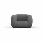 Siv fotelj iz tkanine bouclé Essen – Cosmopolitan Design