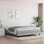 Greatstore Box spring posteljni okvir svetlo siv 180x200 cm blago