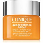 Clinique Superdefense™ SPF 40 Fatigue + 1st Signs of Age Multi Correcting Gel vlažilni gel proti prvim znakom staranja kože SPF 40 50 ml