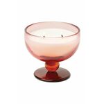 Dišeča sojina sveča Paddywax Saffron &amp; Rose 170 g - roza. Dišeča sveča iz kolekcije Paddywax. Model izdelan iz stekla.
